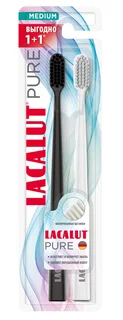 Зубная щетка Lacalut pure средней жесткости, 2 шт