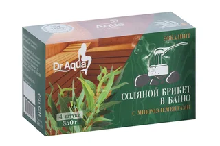 Брикет Dr Aqua соляной в баню Эвкалипт 350 гр