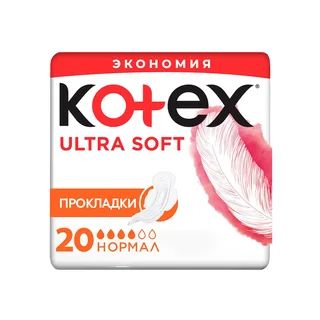 Котекс Прокладки Ультра Софт Нормал 20 шт