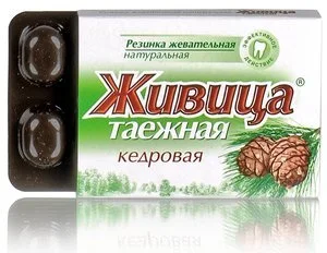 Таежная смолка жев. резинка Живица №5 (кедр)