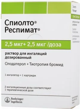 Спиолто Респимат раствор 2.5 мкг / доза 4 мл