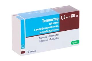 Телинстар 1,5 мг+80 мг 30 шт таблетки с модифицированным высвобождением