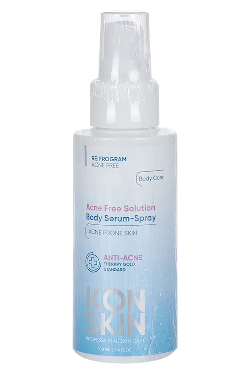 Сыворотка-спрей Icon Skin для тела Acne Free Solution а для кожи склонной к акне 100 мл