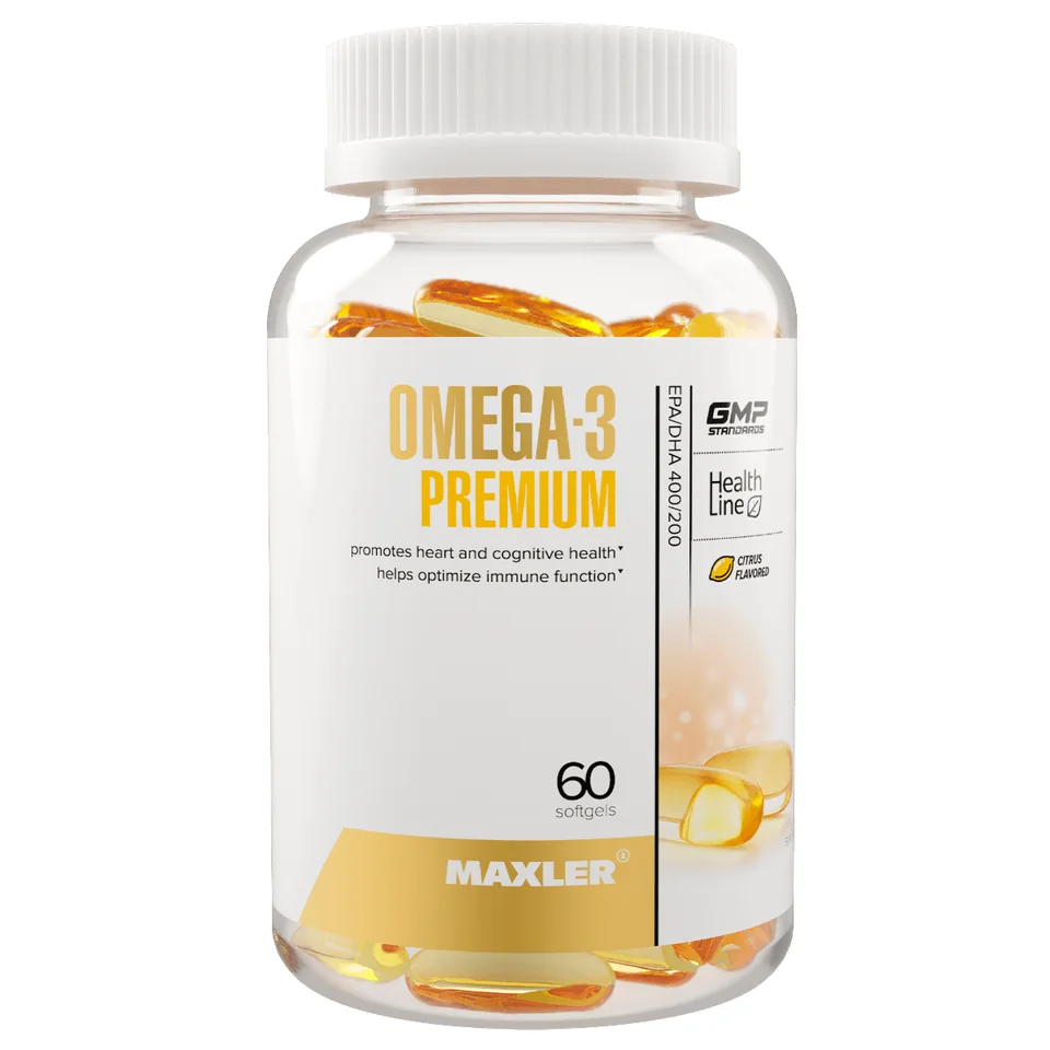 Омега-3 Премиум (Omega-3 Premium), 60 капсул, Maxler