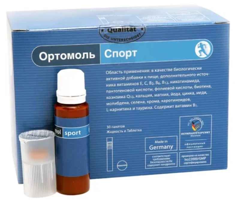 Ортомол Спорт флакон 20 мл+таб. 1 гр 30 шт