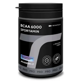 Аминокислотный комплекс Bcaa 6000 Спортамин 180 капсул Академия-Т