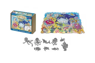 Пазл Нескучные игры FUN ART collection подводный мир фигурные / деревянные 112 деталей
