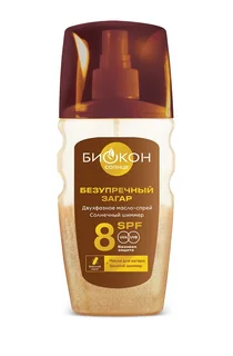 Масло двухфазное Биокон Солнечный шиммер SPF-8 160 мл