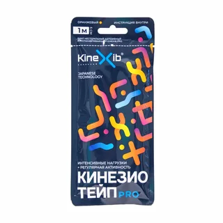 Бинт Кинезио-Тейп kinexib pro с усил фикс оранж 1мх5 см