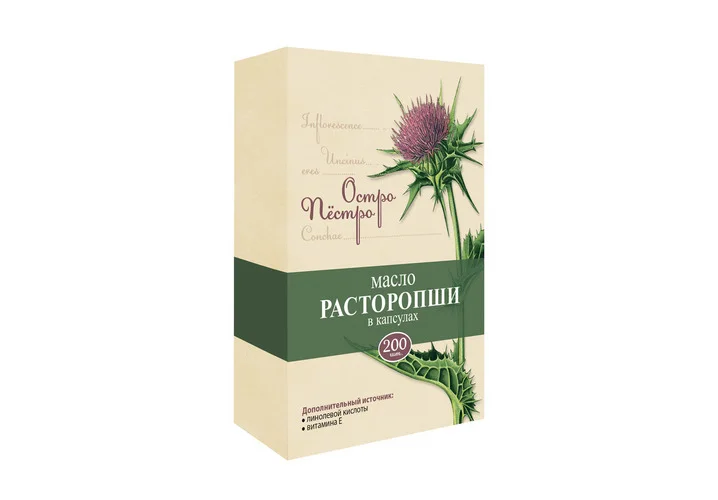 Расторопша масло Остро Пёстро 300 мг 200 шт капсулы