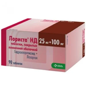 Лориста таблетки 100+25 мг 90 шт