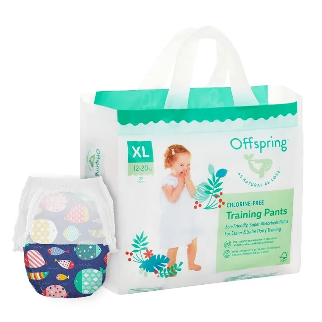 Трусики-подгузники Offspring XL (12-20 кг) 30 шт Рыбки