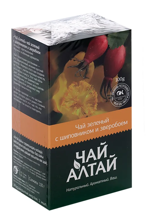 Зеленый Чай Алтай с Шиповником и Зверобоем 100 гр
