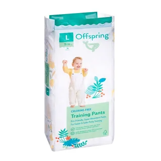 Трусики-подгузники Offspring L (9-14 кг) 36 шт Лимоны