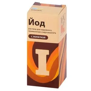 Йод Раство раствор еневал с лопаткой 5% 25 мл
