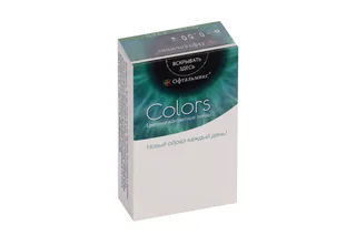 Линзы Офтальмикс Colors Hazel контактные R 8,6 (диоптрия -0,5) 2 шт
