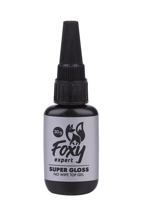 Топ Foxy Expert Super Gloss для гель-лака глянцевый без липкого слоя с кисточ 30 гр (4603775765226)