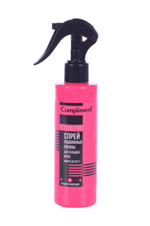Спрей Compliment Styling PRO подвижные локоны средняя фиксация для укладки волос 200 мл