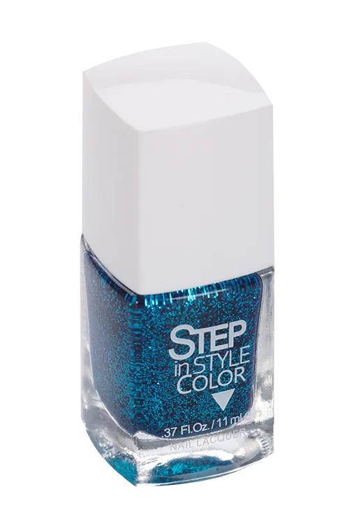 Лак Step in Style Color для ногтей 06 блестки / синий 11 мл