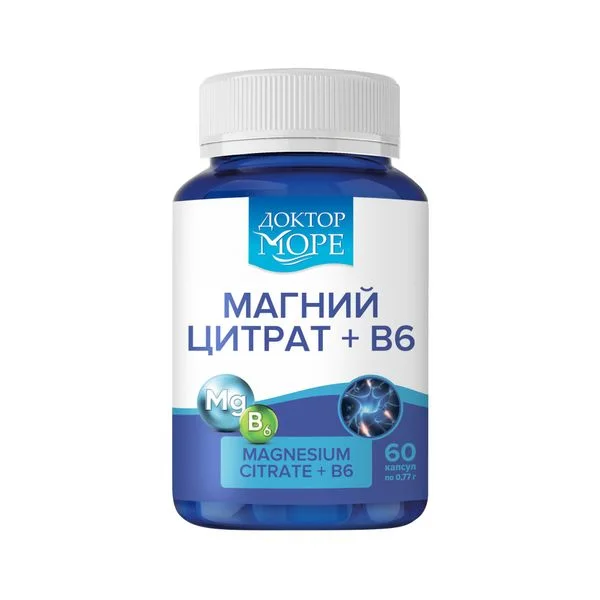 Доктор Море магний цитрат+в6 оптимум капсулы 770 мг 60 шт