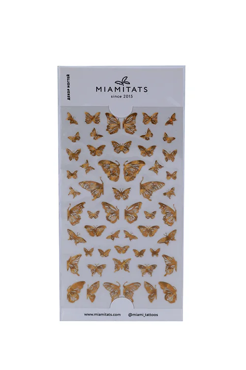 Наклейки для ногтей Miamitats Gold Butterfly (0278)