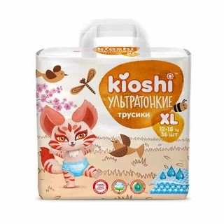 Подгузники-трусики Kioshi Premium Ультратонкие р XL (12-18 кг) 36 шт