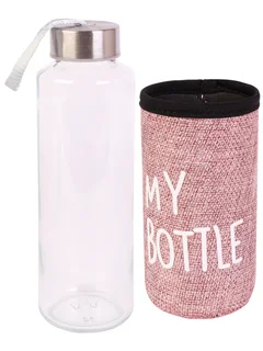 Бутылка Miland My bottle для воды в чехле розовый 300 мл
