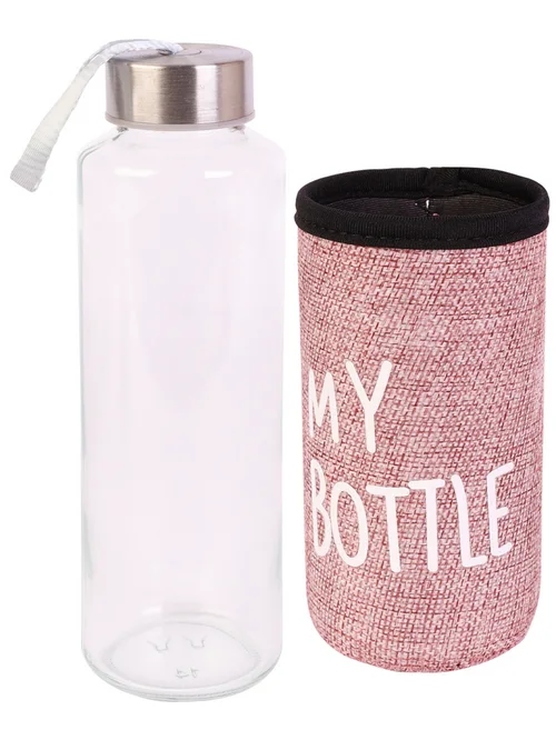 Бутылка Miland My bottle для воды в чехле розовый 300 мл