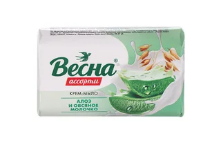 Крем-мыло Весна Ассорти алоэ / овсяное молочко 90 гр