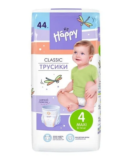 Подгузники-трусики Bella baby Happy Maxi детские (8-14 кг) 44 шт