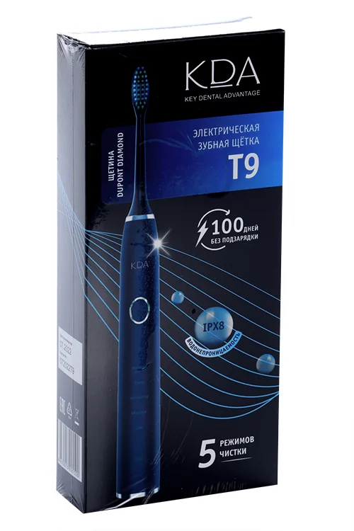 Зубная щетка КДА электрическая Т9 темно-синяя