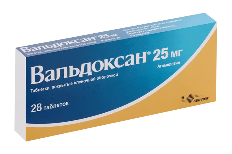 Вальдоксан таблетки 25 мг 28 шт