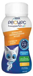 Смесь Nestle Ресурс Клинутрен Юниор ваниль 200 мл