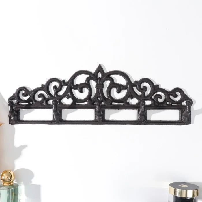 Крючки декоративные металл Узоры 12,5×39,5×3,5 см
