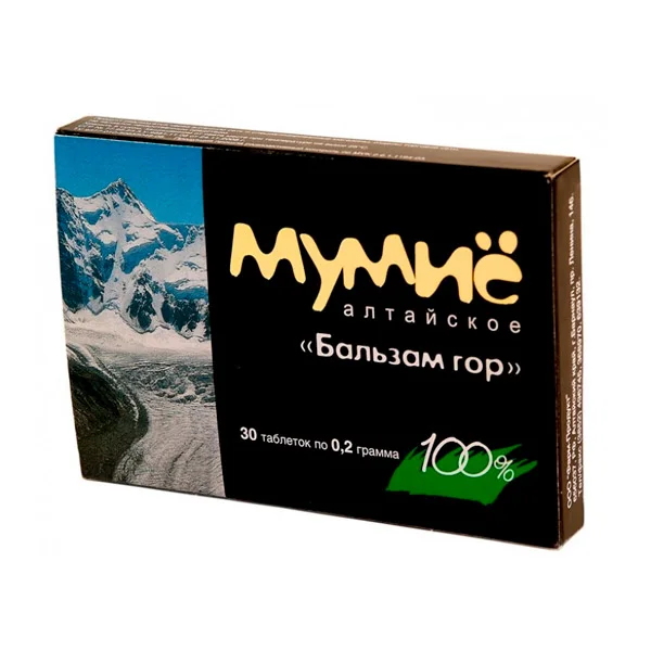 Мумие Бальзам Гор Таб.200 мг №30 таблетки 200 мг 30 шт