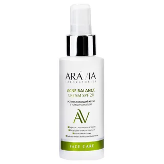 "Aravia Laboratories" Успокаивающий крем с ниацинамидом Acne Balance Cream SPF 20 100 мл