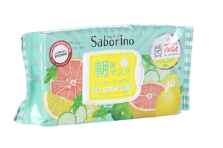 Экспресс маска Saborino Успей за 60 секунд для лица тканевая тонизирующая 32 шт