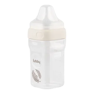 Бутылочка Lubby пласт широк горл с силик соской молоч для корм (с 0 мес) 240 мл (34280)