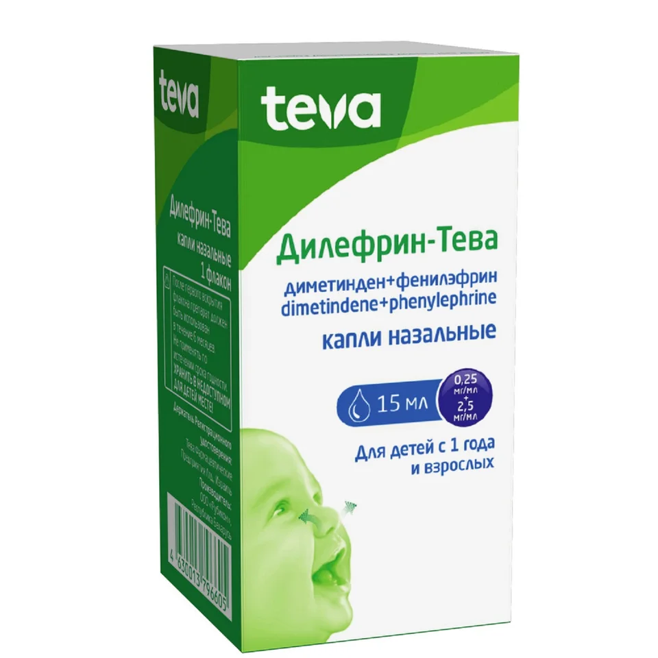 Дилефрин-Тева капли 0.25 мг 15 мл
