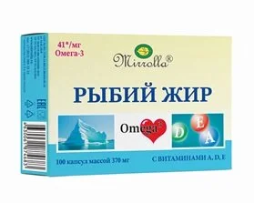 Рыбий жир с вит. А,Д,Е Мирролла капс. 100 шт