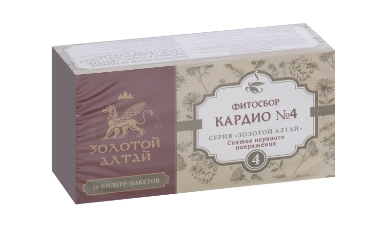 Кардио №4 Золотой Алтай снятие нервного напряжения фитосбор 1,5 гр 20 шт
