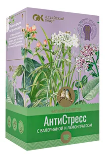 Напиток чайный Алтайский кедр АнтиСтресс с валерианой и лемонграссом, 1,5 г, 20 шт, ф/п