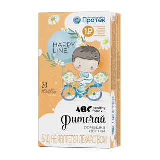 АВС хэлси фуд хэппи лайн фиточай ромашка фильтр-пакеты 1,5 гр 20 шт