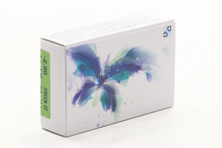 Контактные линзы цветные Офтальмикс Butterfly 3-Color зеленый D -2,0 DIA 14,2 2 шт