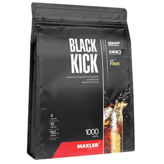 Энергетический напиток с кофеином и гуараной Блэк Кик (Black Kick), вкус кола, 1000 г, Maxler