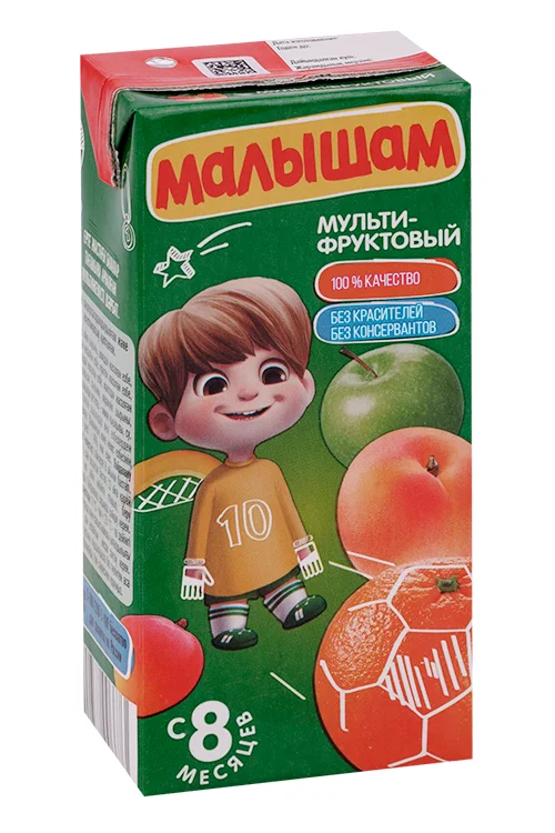 Нектар Фрутоняня Малышам ябл / абрикос / апельсин мультифрукт неосв, 0,33 л