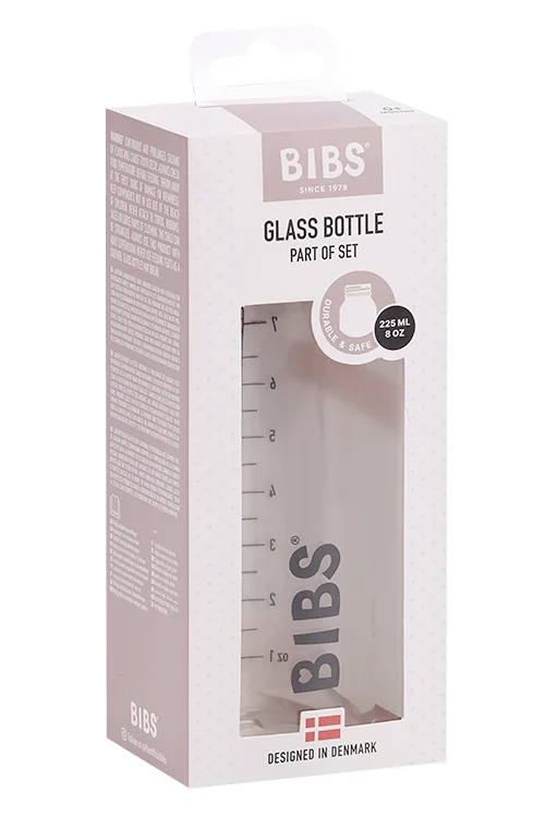Бутылочка Bibs Glass Bottle стеклянная без аксесуаров 225 мл (арт 500225)