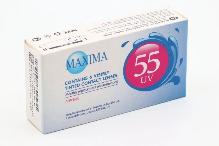 Линзы Maxima 55 UV контактные R 8,6 DIA 14,2 (диоптрия -3,25) 6 шт
