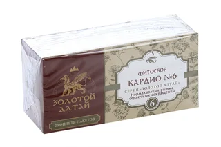Кардио №6 Золотой Алтай нормализ ритма сердеч сокращений фитосбор 1,5 гр 20 шт