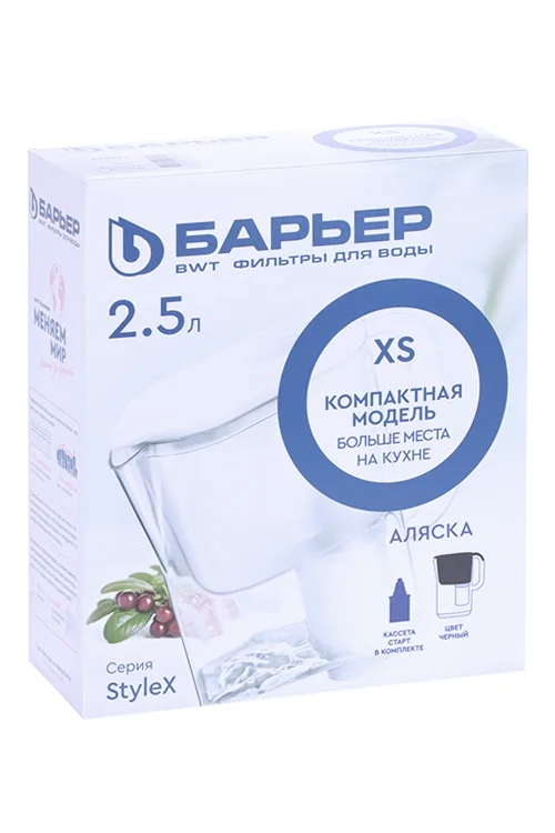Фильтр Кувшин Барьер Стайл XS Аляска черный 2,5 л